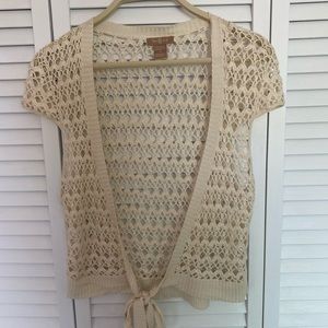 Crochet tie front top.